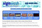 SignWash website design